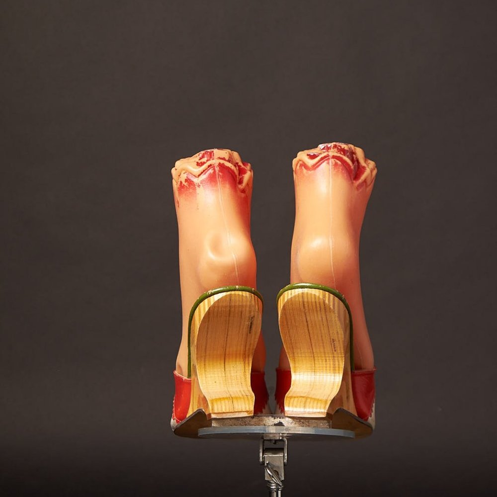 1950s Wooden Boomerang Heel Shoes